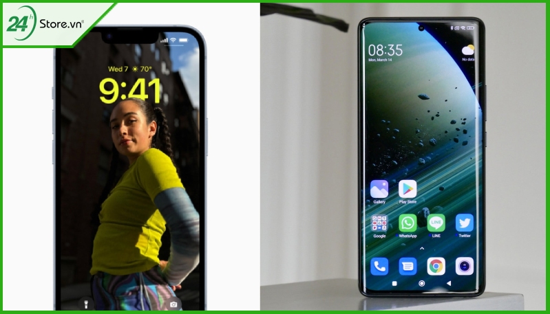 Về thiết kế của iPhone 14 so với Xiaomi 12 Pro