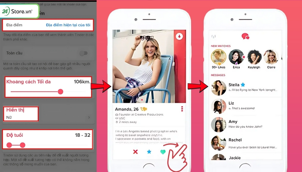 Tinder free có thể nhắn tin