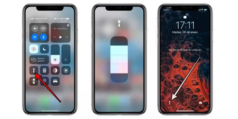Cách bật đèn pin iPhone 