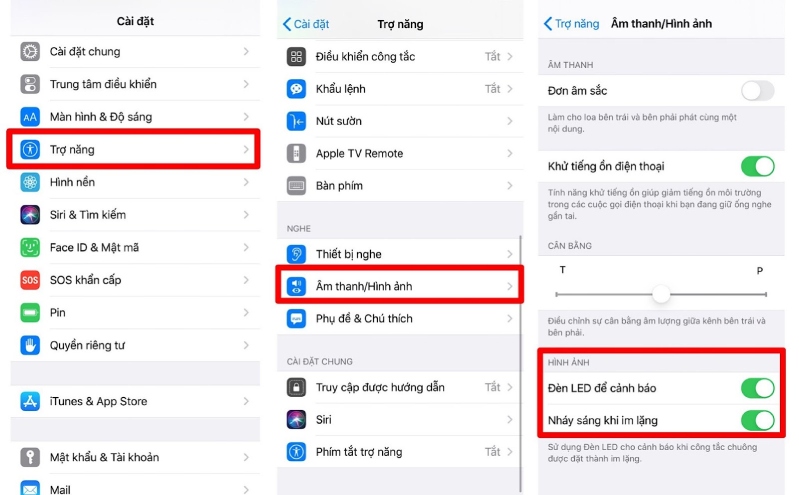 Cách bật đèn pin iPhone cho thông báo