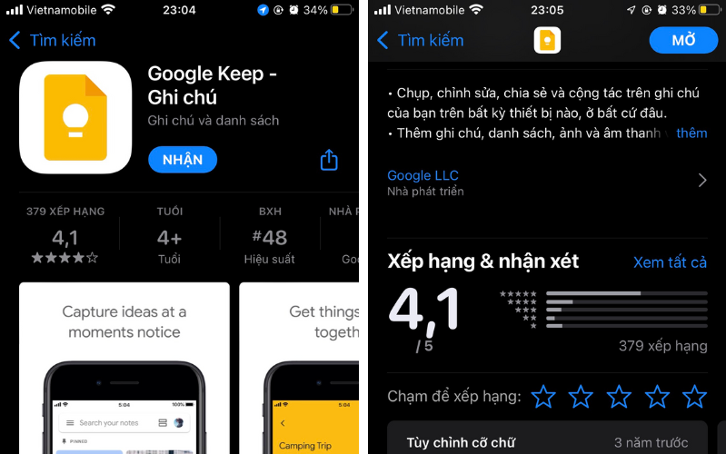 Cài đặt Google Keep trên máy tính 