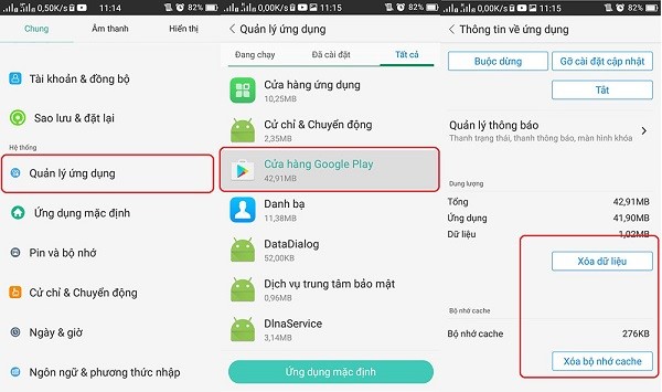 Cách khắc phục CH Play bị lỗi máy chủ