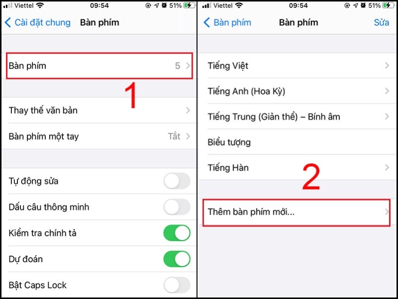 Cách thay đổi bàn phím iPhone 