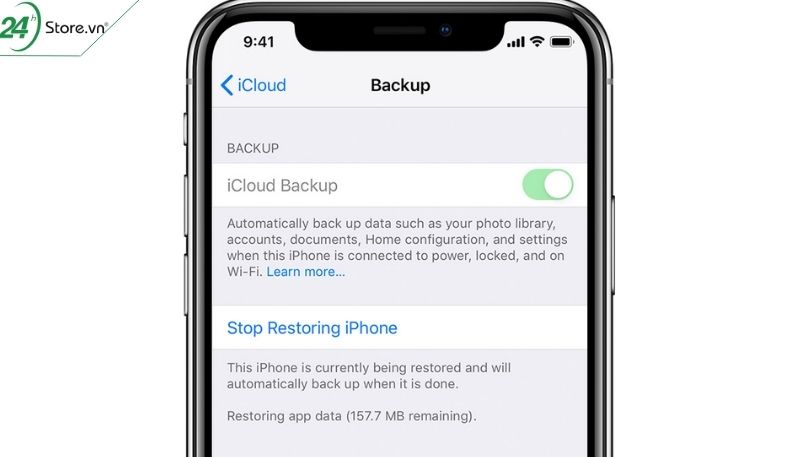 Chuyển về hiện trạng của bản backup trước