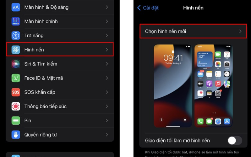 Cách cài đặt hình nền iOS 16 