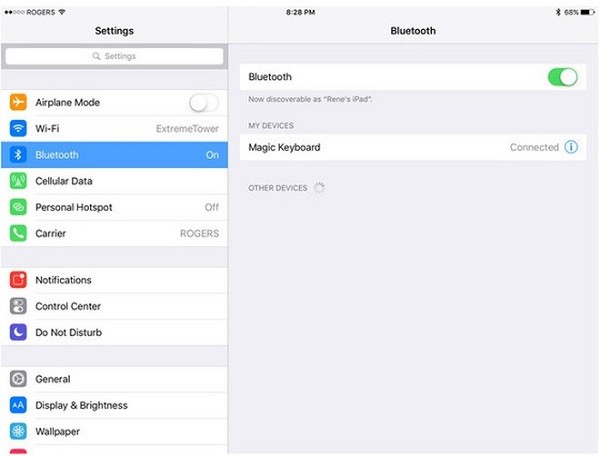 bàn phím Bluetooth với iPad
