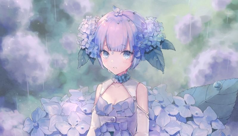 hình ảnh hoa cẩm tú cầu anime