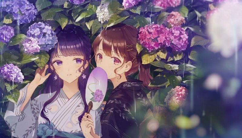 hình ảnh hoa cẩm tú cầu anime