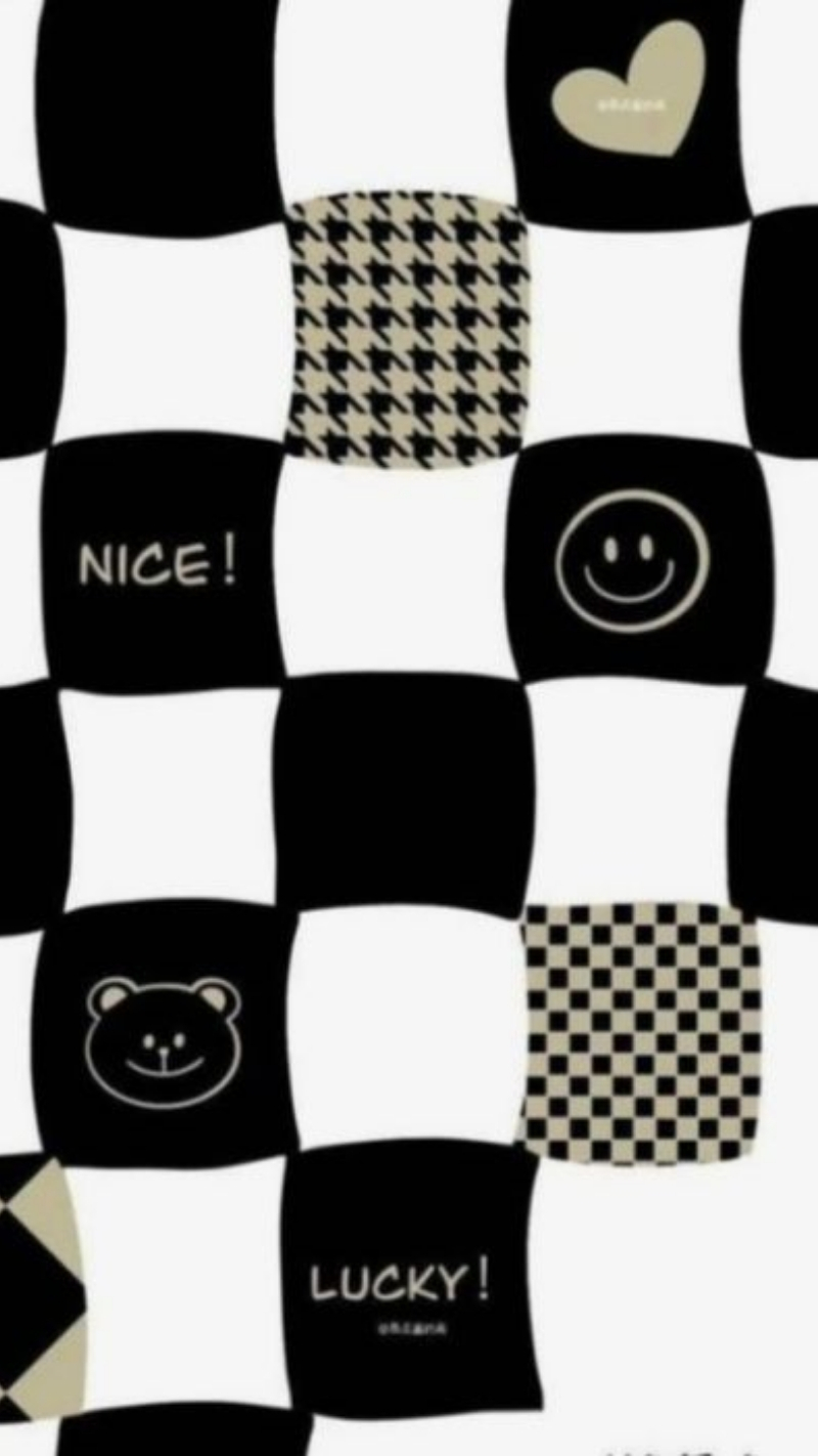 ảnh nền caro trắng đen lucky