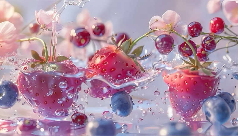 ảnh nền cute dâu tây tươi