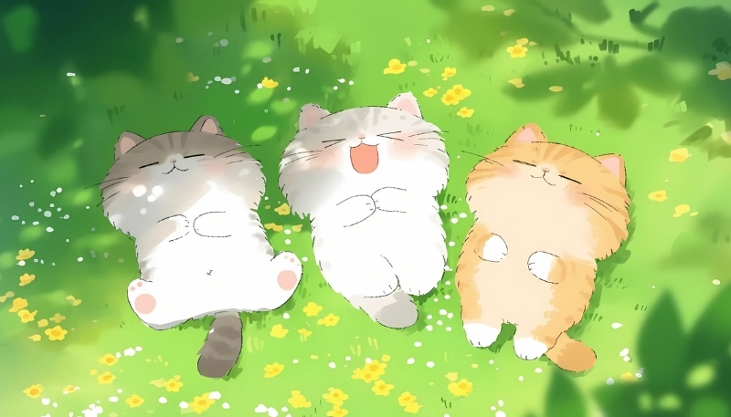 ảnh nền cute mèo tam thể