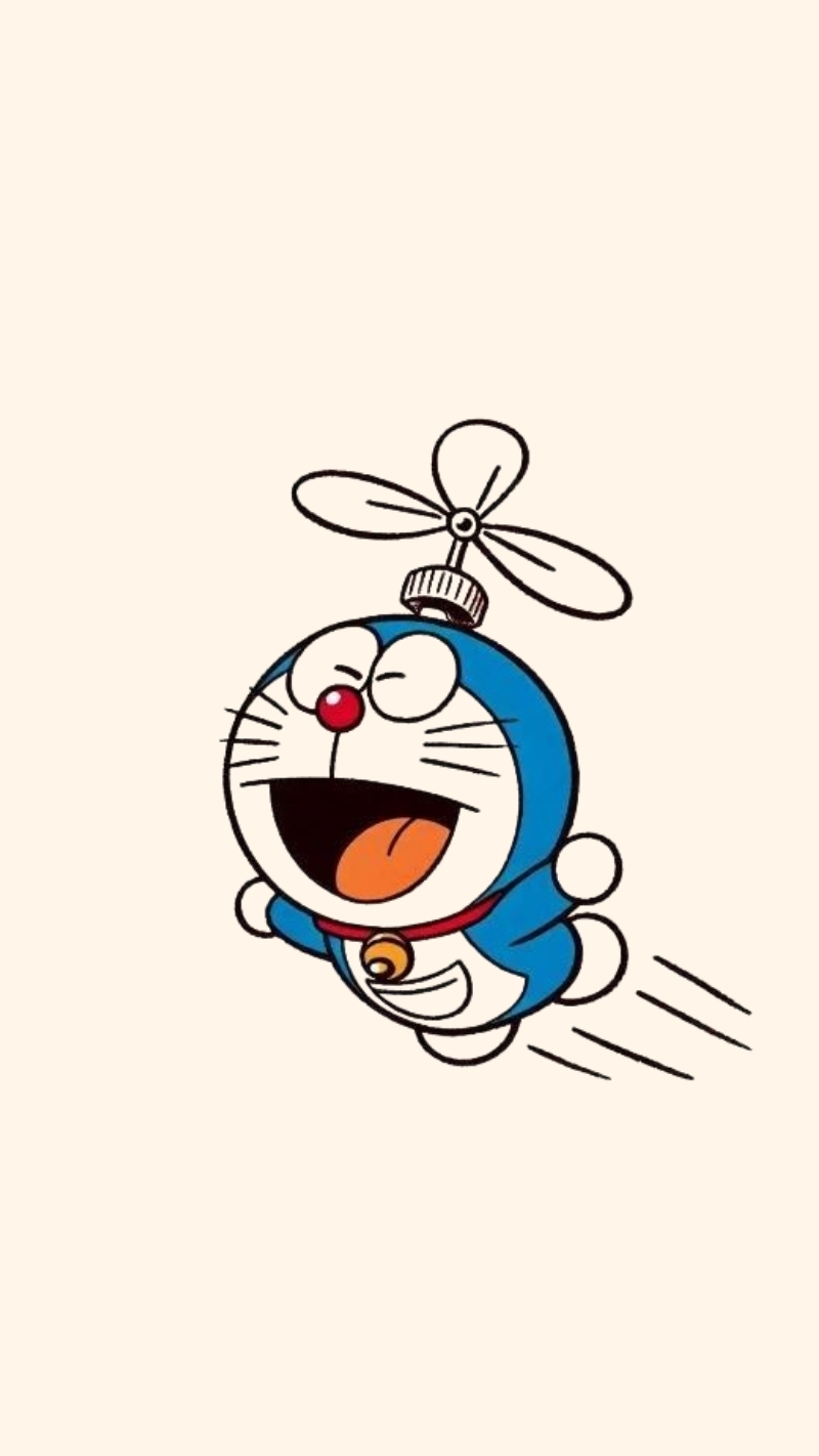 ảnh nền điện thoại Doraemon chong chóng tre