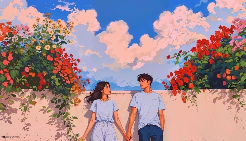 ảnh nền tình yêu cổng hoa