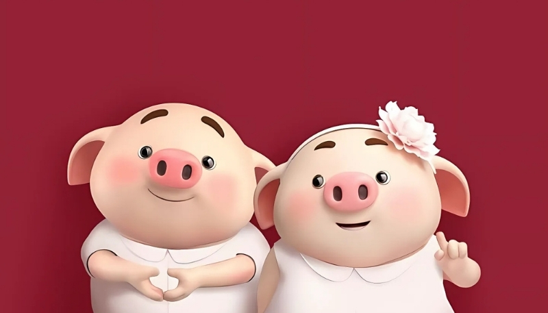 ảnh nền tình yêu hai chú heo