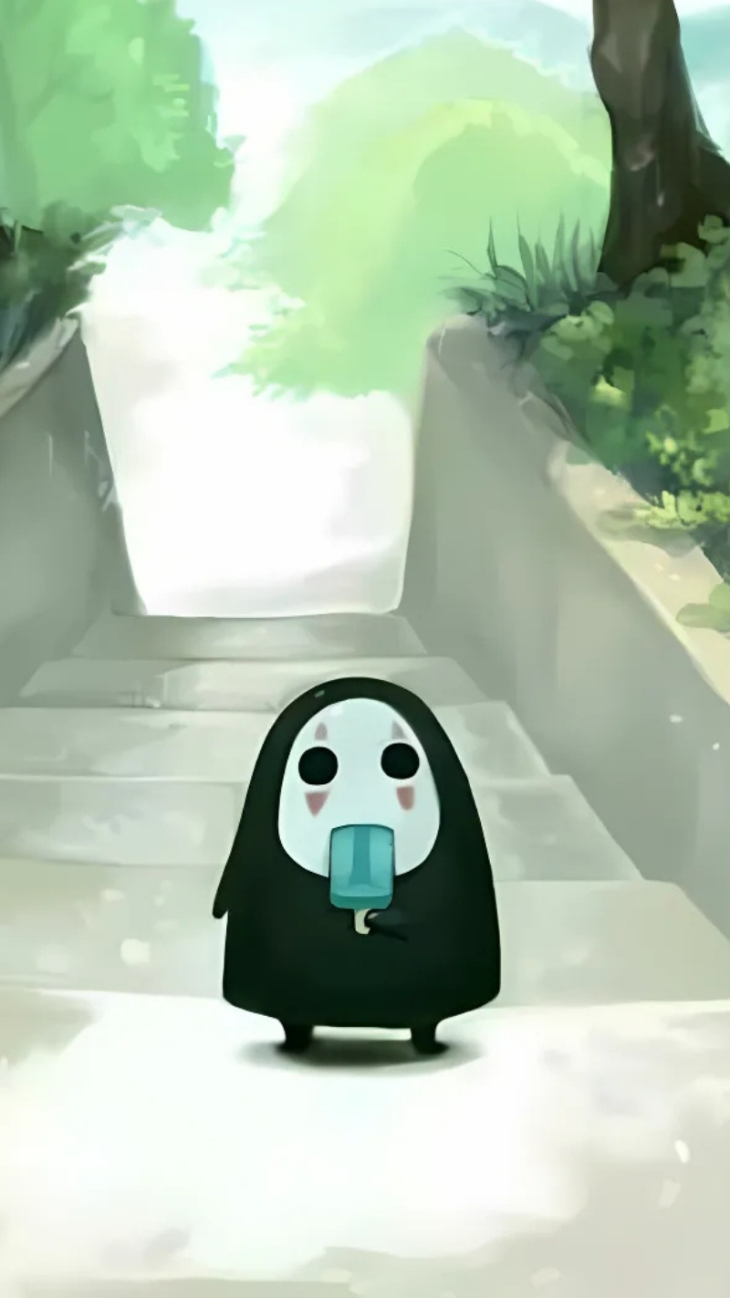 Hình nền Vô Diện chibi đáng yêu cho điện thoại đẹp mắt