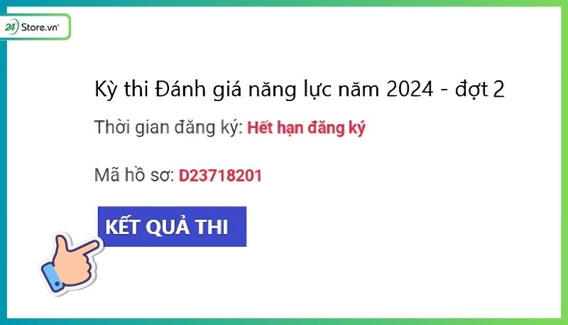 Xem điểm thi năng lực đợt 2