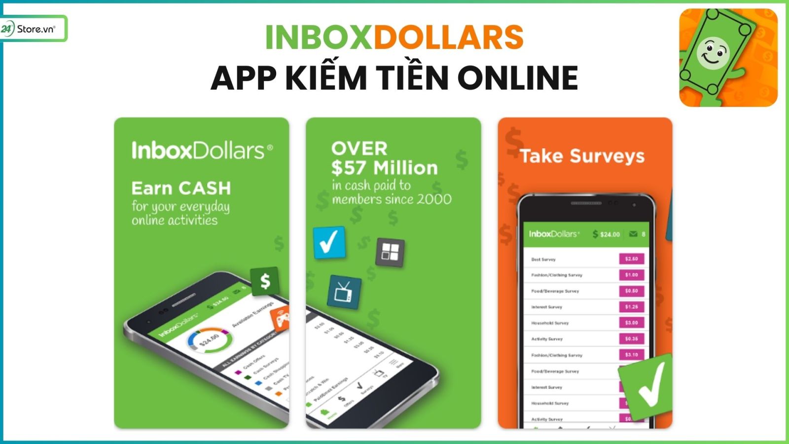 app kiếm tiền online inboxdollars