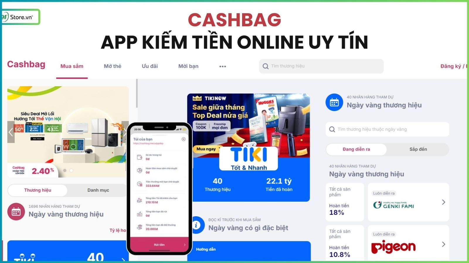 app kiếm tiền online shopback