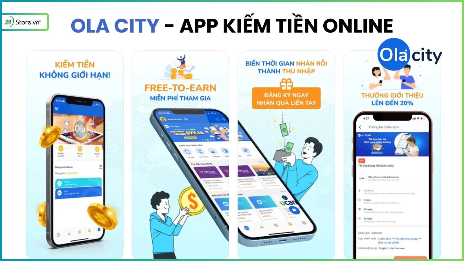 app kiếm tiền online ola city