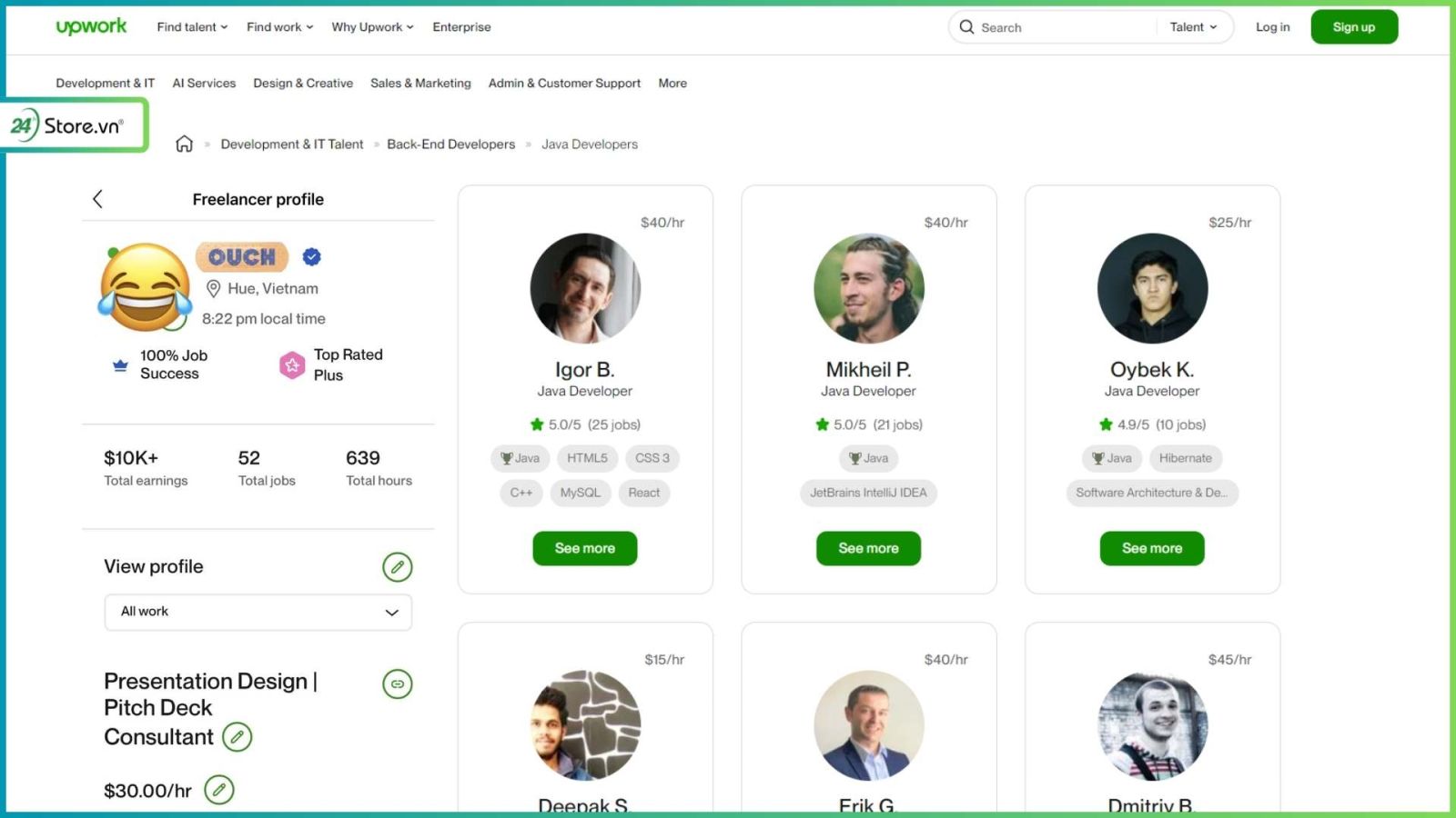 app kiếm tiền online upwork
