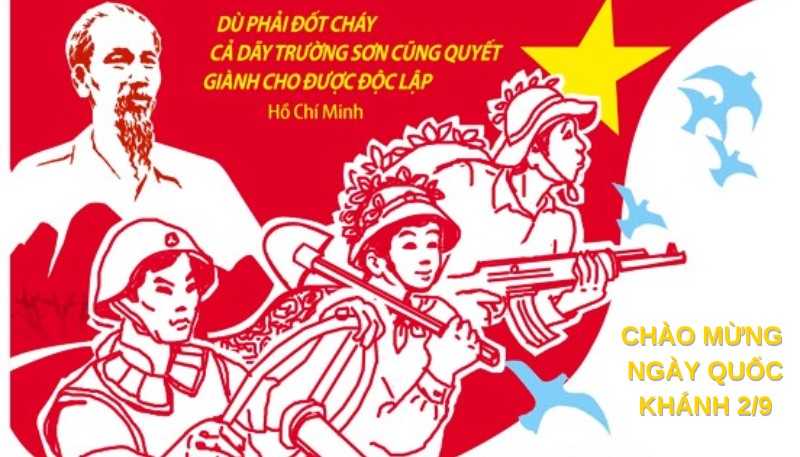 background 2/9, hình nền 2/9, bachground quốc khánh vector