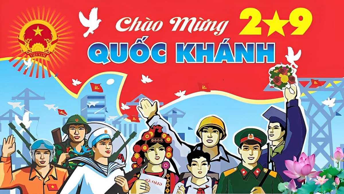 background 2/9, hình nền 2/9, bachground quốc khánh vector