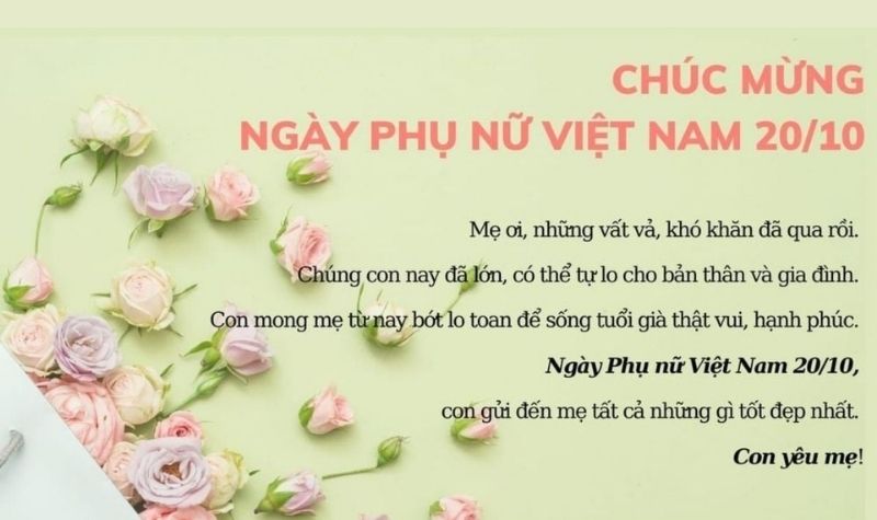 Hình ảnh 20/10 tặng mẹ 2