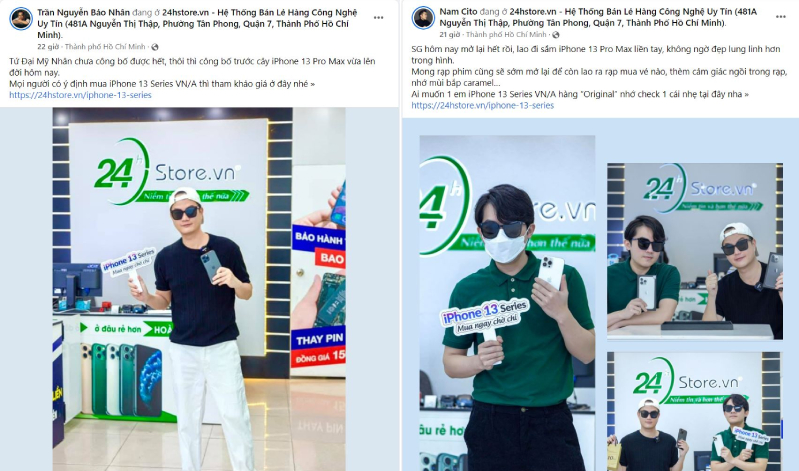 Chia sẻ trên fanpage của 2 đạo diễn