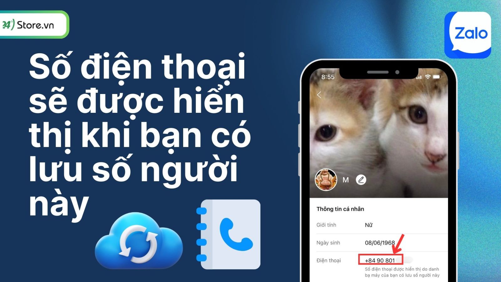 cách ẩn số điện thoại trên zalo