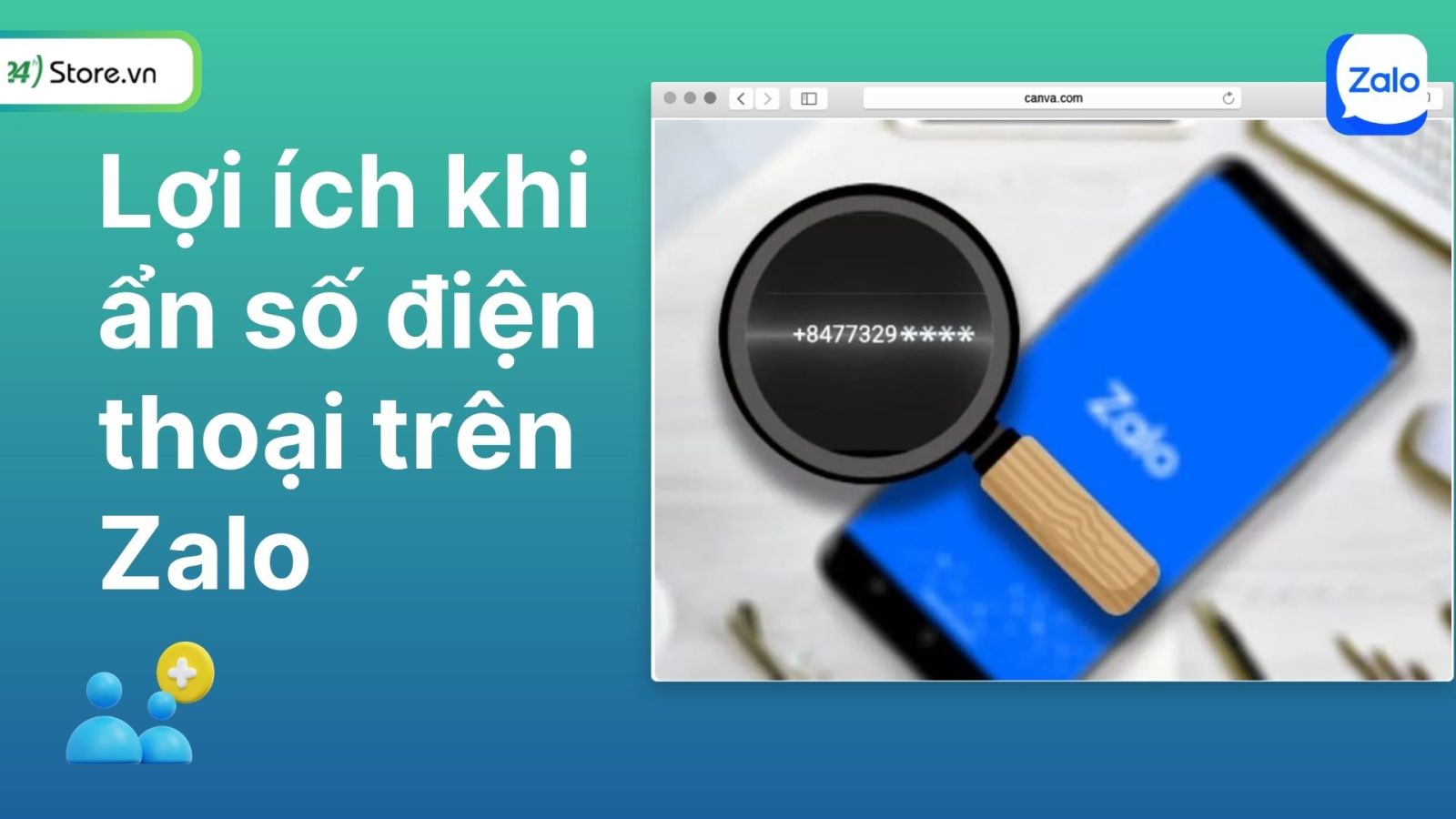 cách ẩn số điện thoại trên zalo