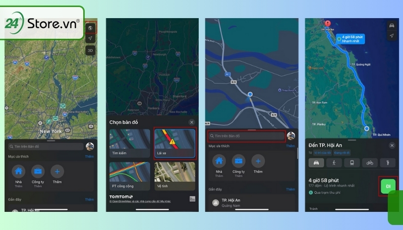 Cách chuyển bản đồ sang Google Map trên iPhone