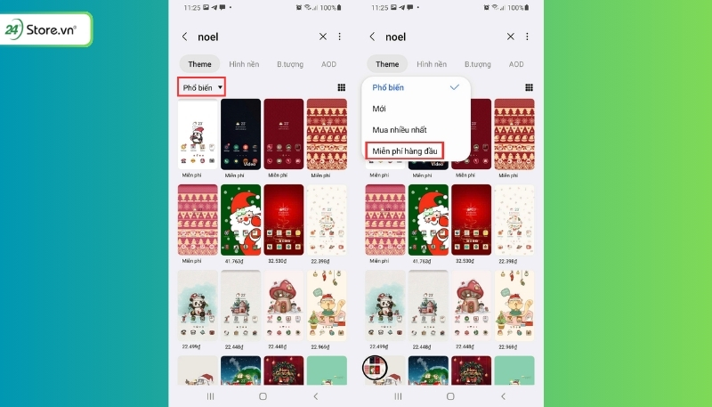Cách cài theme Giáng sinh trên Samsung