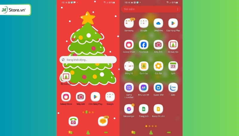 Cách cài theme Noel trên Samsung