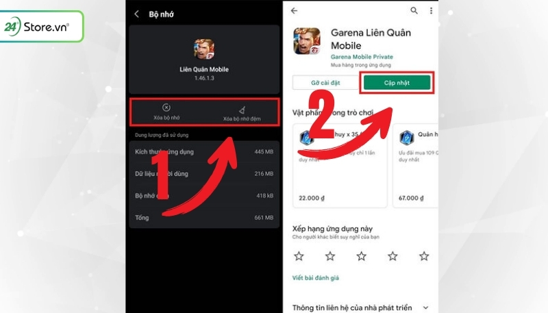 Khắc phục lỗi vào game Liên Quân sau cập nhật