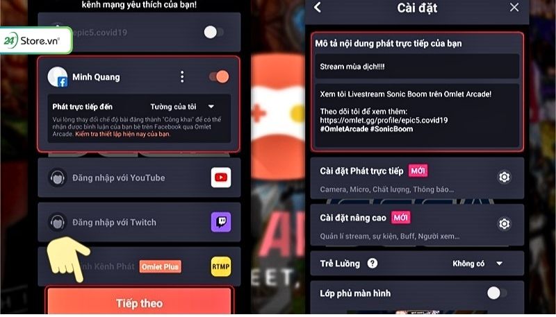 Cách live chơi game trên Facebook