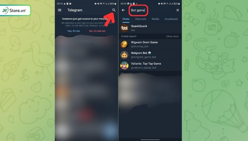 Cách chơi game trên Telegram
