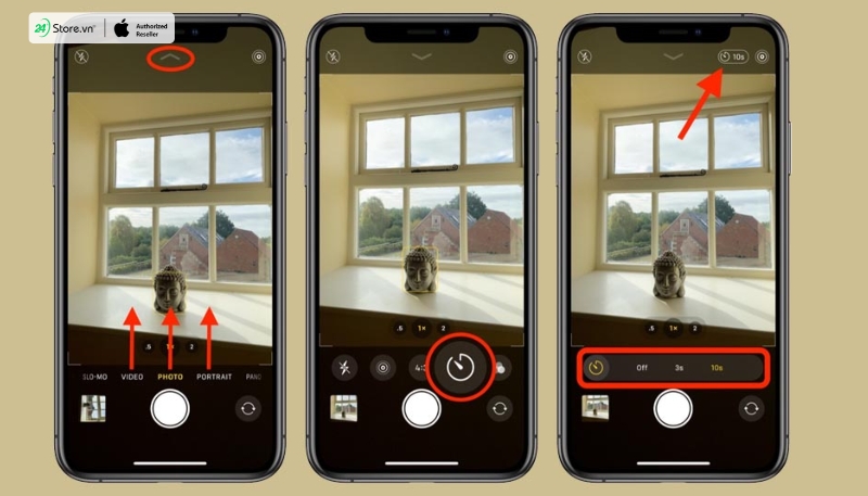  Cách chỉnh camera iPhone 14 Pro Max chụp ảnh với tính năng hẹn giờ
