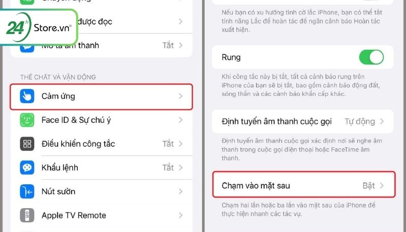 cách chụp màn hình trên iphone bằng cách gõ vào mặt lưng