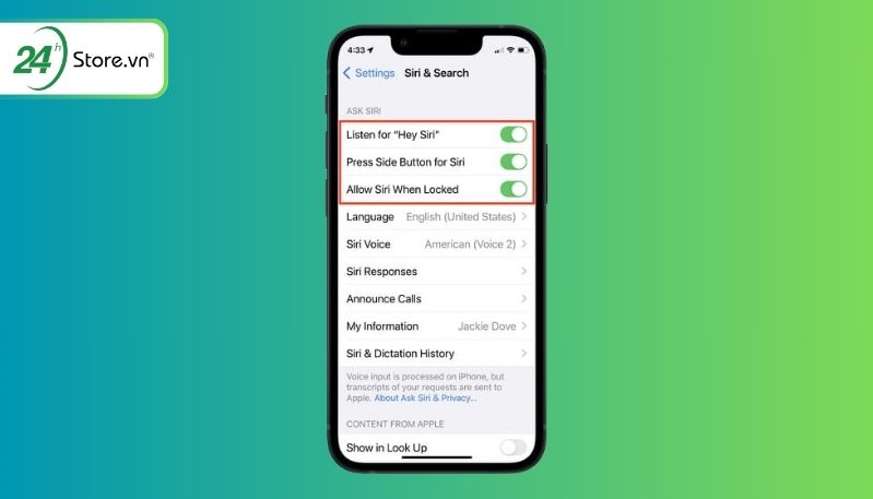 cách tắt siri trên iphone sỡ hữu ios 10