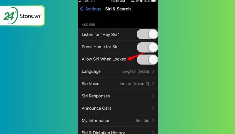 cách tắt siri trên iphone sỡ hữu ios 13 trở lên 
