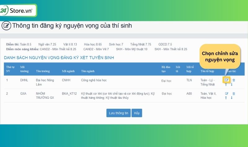 cách đăng ký nguyện vọng đại học năm 2023