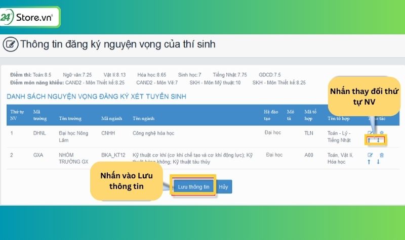 cách đăng ký thi nguyện vọng đại học 2023
