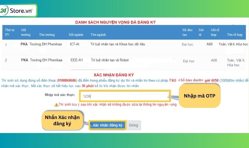 cách đăng ký nguyện vọng đại học 2024 online