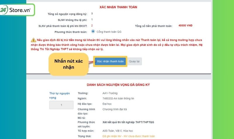 cách đăng ký nguyện vọng thi đại học