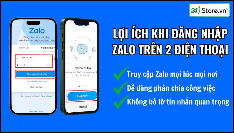 cách đăng nhập zalo trên 2 điện thoại