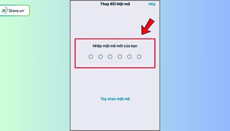 Cách thay đổi mật khẩu iPhone là nhập mật mã mới của bạn