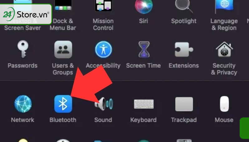 Chọn vào Bluetooth Chọn vào Bluetooth