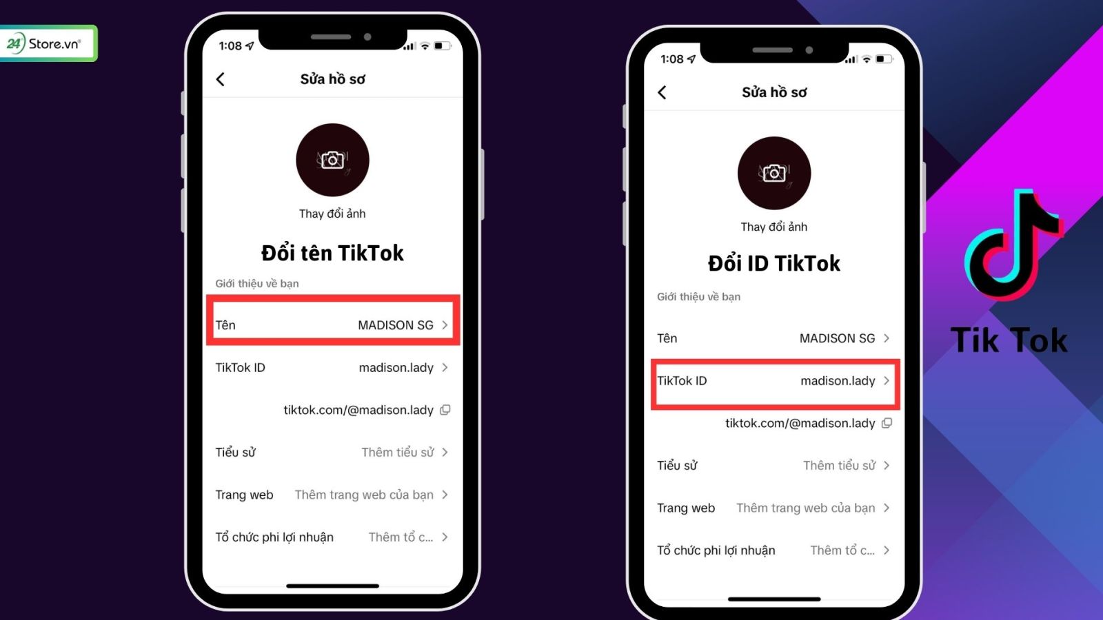 Cách đổi tên TikTok chưa đủ 7 ngày và ID TikTok chưa đủ 30 ngày
