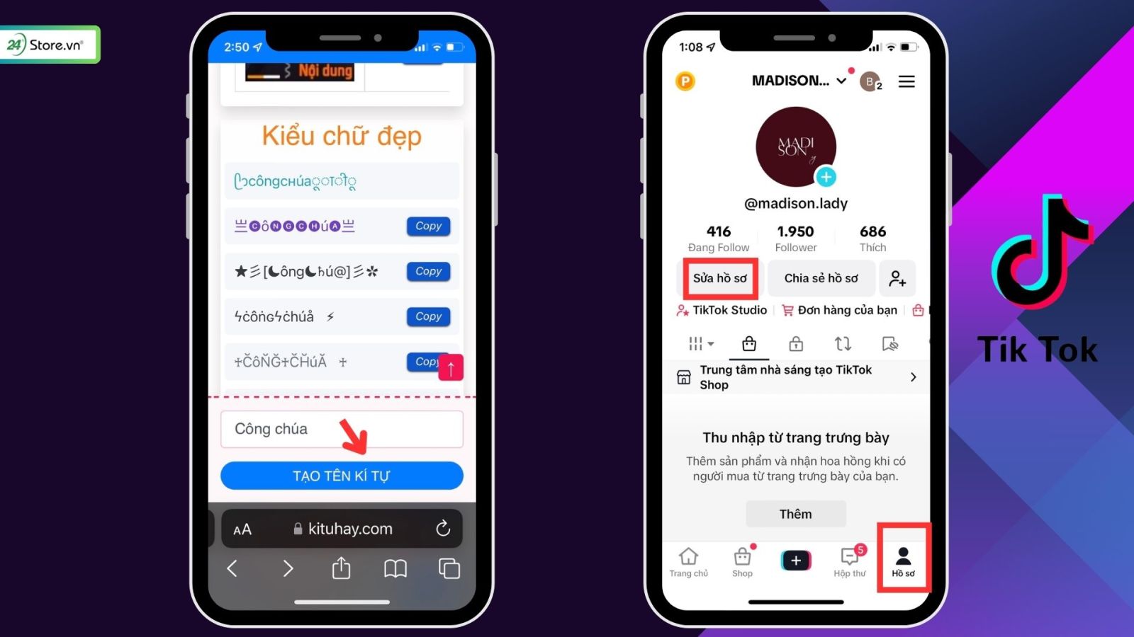 Cách đổi tên TikTok có kí tự đặc biệt