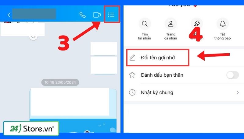 cách đổi tên bạn bè trên zalo